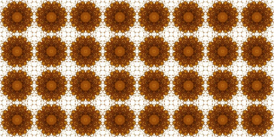 Seamless pattern with coffee and cola. Gold texture. Stock Illustration