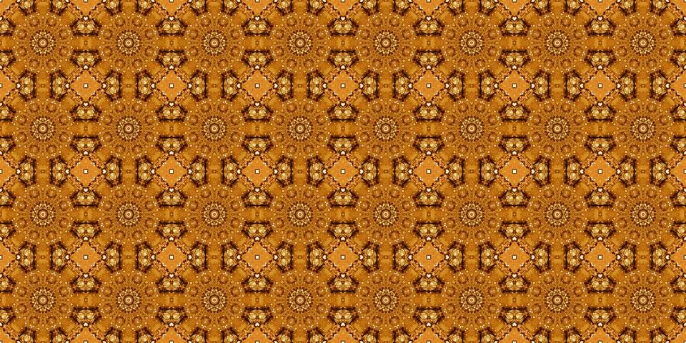 Seamless pattern with coffee and cola. Gold texture. Stock Illustration