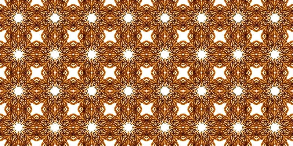Seamless pattern with coffee and cola. Gold texture. Stock Illustration