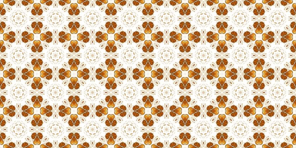 Seamless pattern with coffee and cola. Gold texture. Stock Illustration