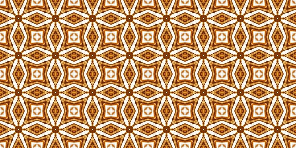 Seamless pattern with coffee and cola. Gold texture. Stock Illustration