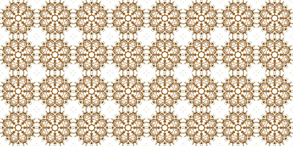 Seamless pattern with coffee and cola. Gold texture. Stock Illustration