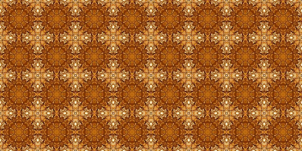 Seamless pattern with coffee and cola. Gold texture. Stock Illustration