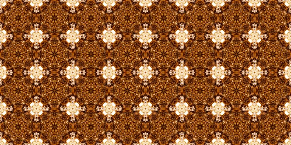 Seamless pattern with coffee and cola. Gold texture. Stock Illustration