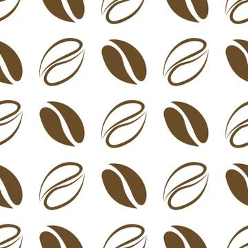 Seamless pattern coffee beans 库存插图