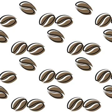 Seamless pattern coffee beans 库存插图