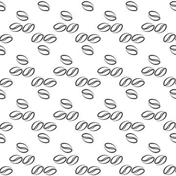 Seamless pattern coffee beans Stock-Illustration