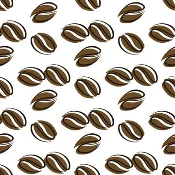 Seamless pattern coffee beans イラスト素材