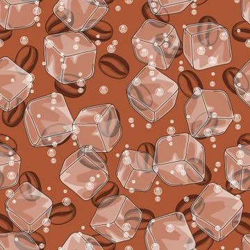 Seamless pattern with coffee beans. 库存插图