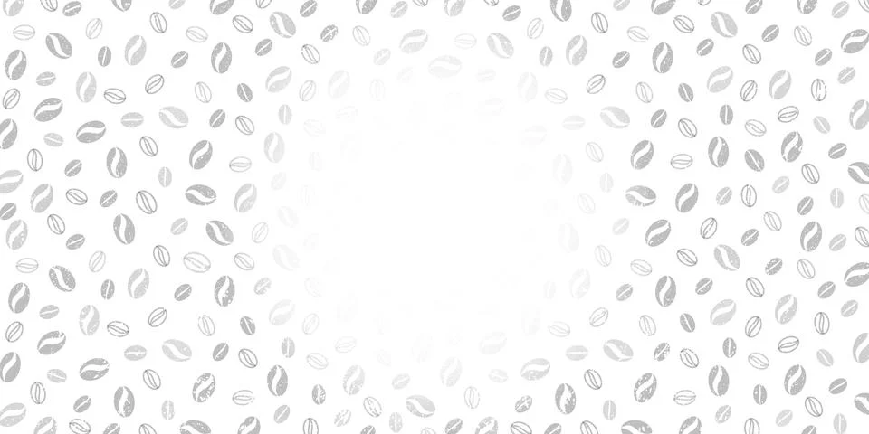 Seamless pattern with Coffee Beans Illustration background with copy space Illustrazione stock