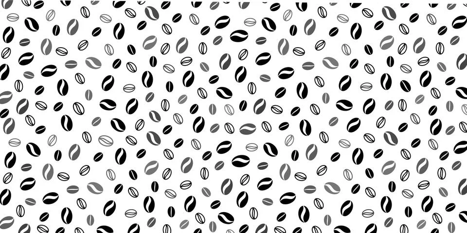 Seamless pattern with Coffee Beans Illustration background Stock Illustration