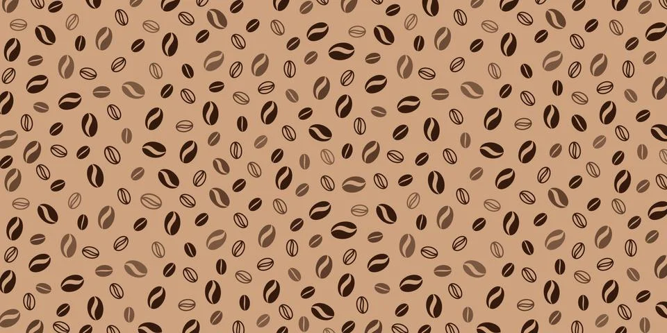 Seamless pattern with Coffee Beans Illustration background Illustrazione stock