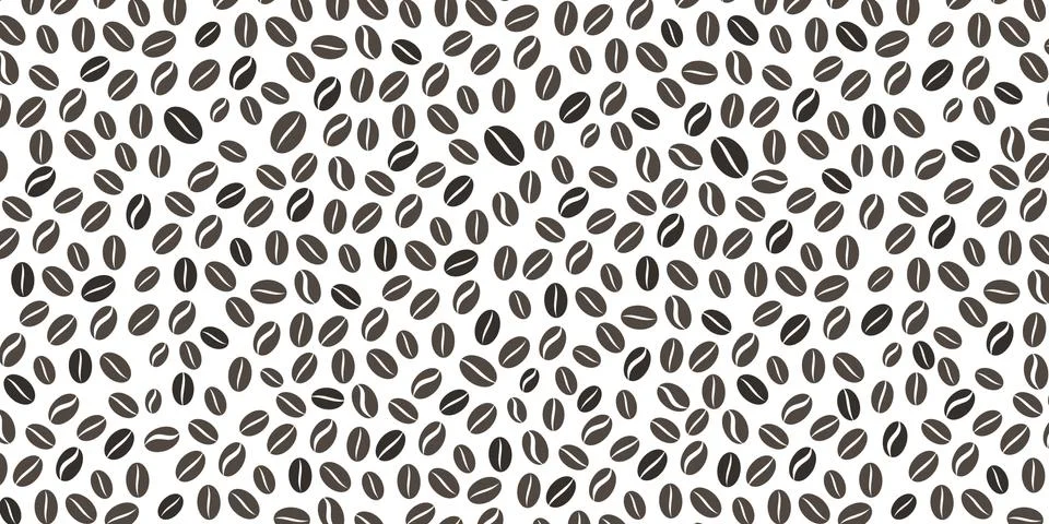 Seamless pattern with Coffee Beans Illustration background Stock Illustration