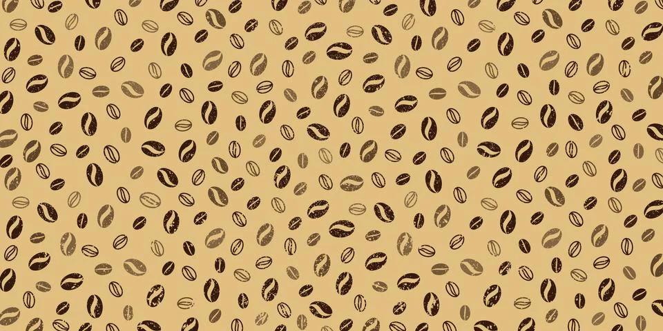 Seamless pattern with Coffee Beans Illustration background Stock Illustration