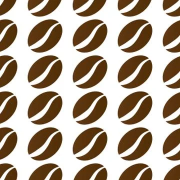 Seamless pattern of coffee beans. Stock illustration for wrapper, screen save イラスト素材