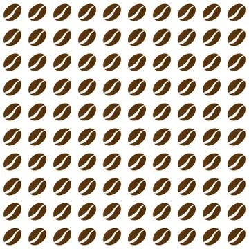 Seamless pattern of coffee beans. Stock illustration for wrapper, screen save 库存插图