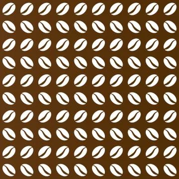 Seamless pattern of coffee beans. Stock illustration for wrapper, screen save 库存插图