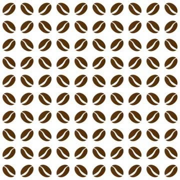 Seamless pattern of coffee beans. Stock illustration for wrapper, screen save Illustrazione stock
