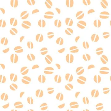 Seamless pattern with coffee beans. Vector illustration background for cafe,  Stock Illustration