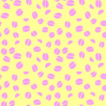 Seamless pattern with coffee beans. Vector illustration background for cafe,  Illustrazione stock