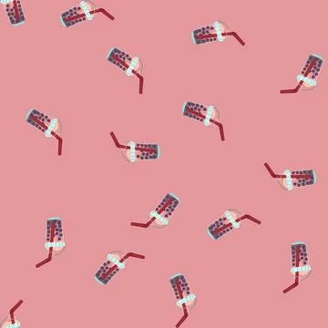 Seamless pattern coffee bubble tea cartoon vector Stock Illustration