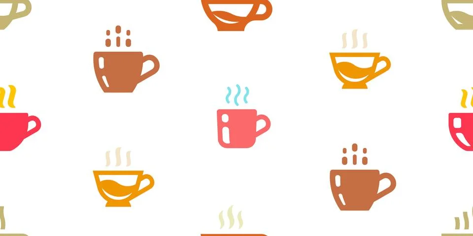 Seamless pattern with Coffee cup Stock Illustration