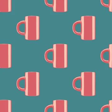 Seamless pattern with coffee cup. Vector illustration Stock Illustration