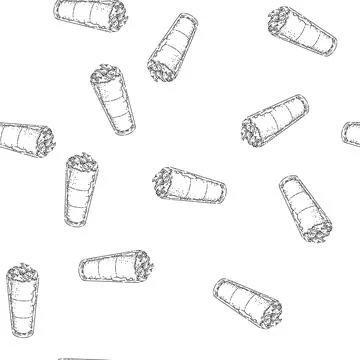 Seamless pattern coffee glass sketch hand drawn Stock Illustration