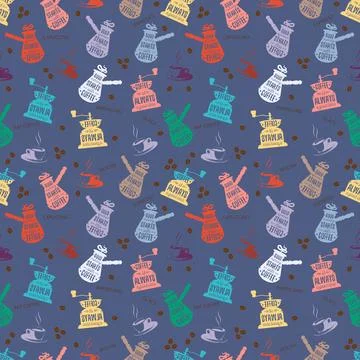 Seamless pattern, Coffee Stock Illustration