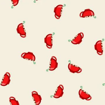 Seamless pattern coffee marshmallow cup cartoon vector Illustrazione stock