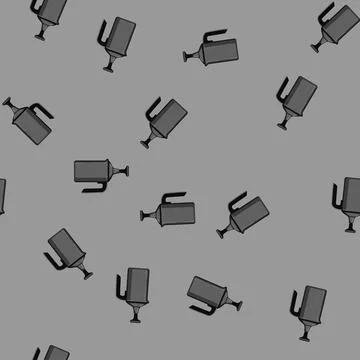 Seamless pattern coffee milk frother cartoon vector Illustrazione stock