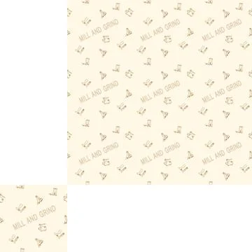 Seamless pattern of the coffee mill, blender and meat grinder on the backgr.. Stock Illustration