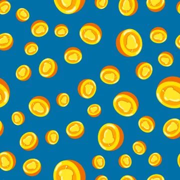 Seamless pattern with coins Stock Illustration