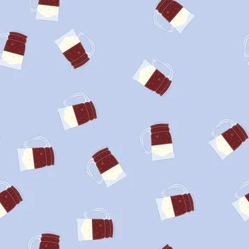 Seamless pattern cold beer glass cartoon vector Stock Illustration