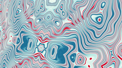 Seamless pattern with cold blue and red waves. Stock Footage 238854417
