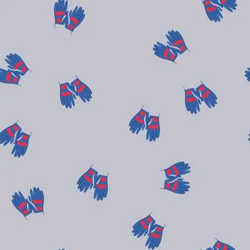 Seamless pattern cold gloves heated cartoon vector イラスト素材