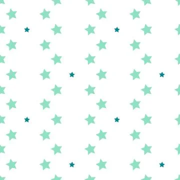 Seamless pattern in cold green stars for fabric, textile, clothes, 스톡 일러스트