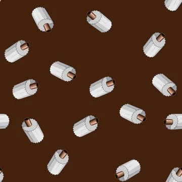 Seamless pattern cold pipe insulation cartoon vector Stock Illustration