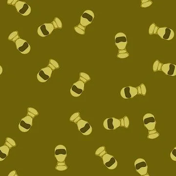Seamless pattern cold ski mask cartoon vector 스톡 일러스트