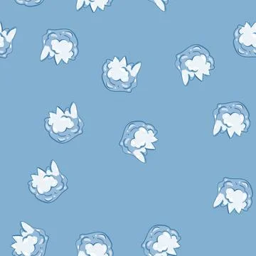Seamless pattern cold snowball cartoon vector Stock Illustration