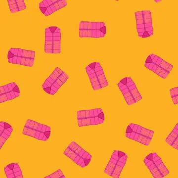 Seamless pattern cold vest heated cartoon vector 스톡 일러스트