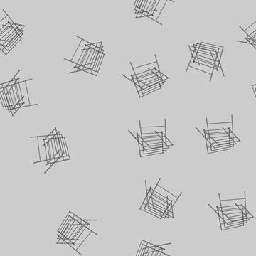 Seamless pattern collapsible clothes drying rack cartoon vector Stock Illustration