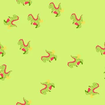 Seamless pattern collectible wind up toy cartoon vector Stock Illustration
