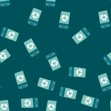 Seamless pattern collection battery recycling box cartoon vector Stock Illustration