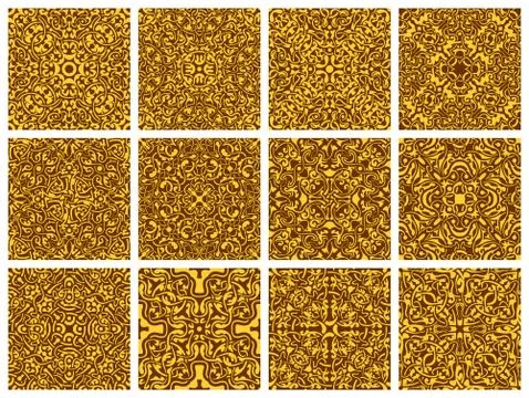Seamless pattern collection Stock Illustration