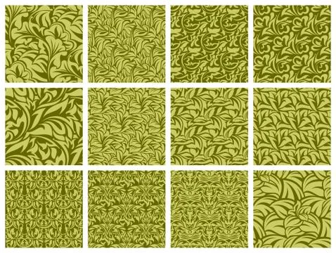 Seamless pattern collection Stock Illustration