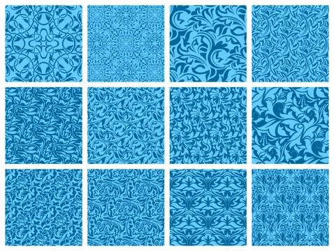 Seamless pattern collection Stock Illustration