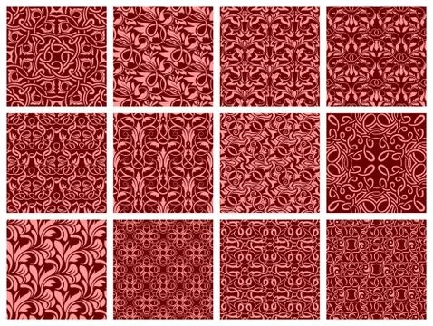 Seamless pattern collection Stock Illustration