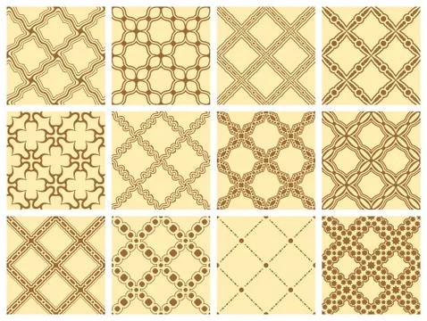 Seamless pattern collection Stock Illustration