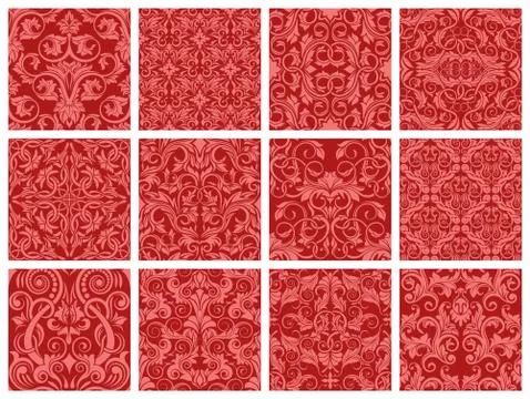 Seamless pattern collection Stock Illustration